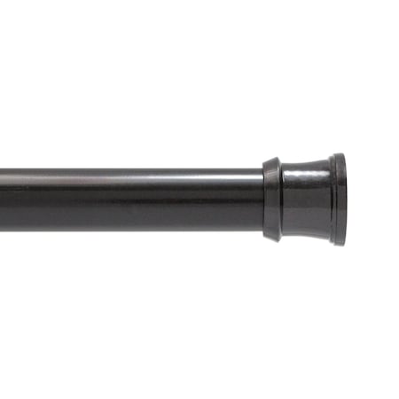 Kenney Mfg Twist & Fit No Tools Tension Shower Curtain Rod, 42-72in, Black KN609C/5HUS